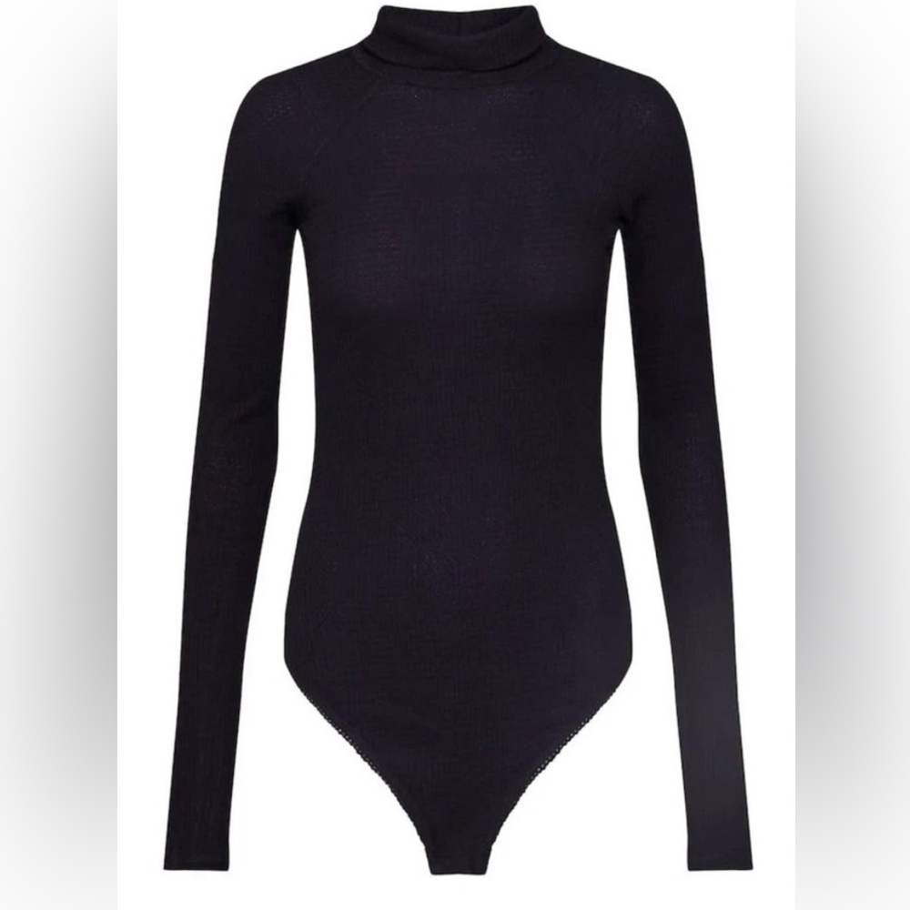 Free People Black Long Sleeve Bodysuit - Picture 2 of 6